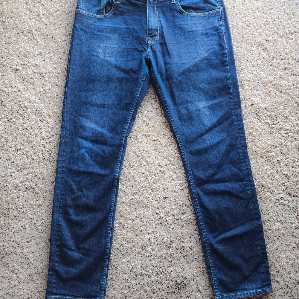 ◇ Vigoss Men's ◇ Dark Blue ◆ Slim Straight Jeans ◆